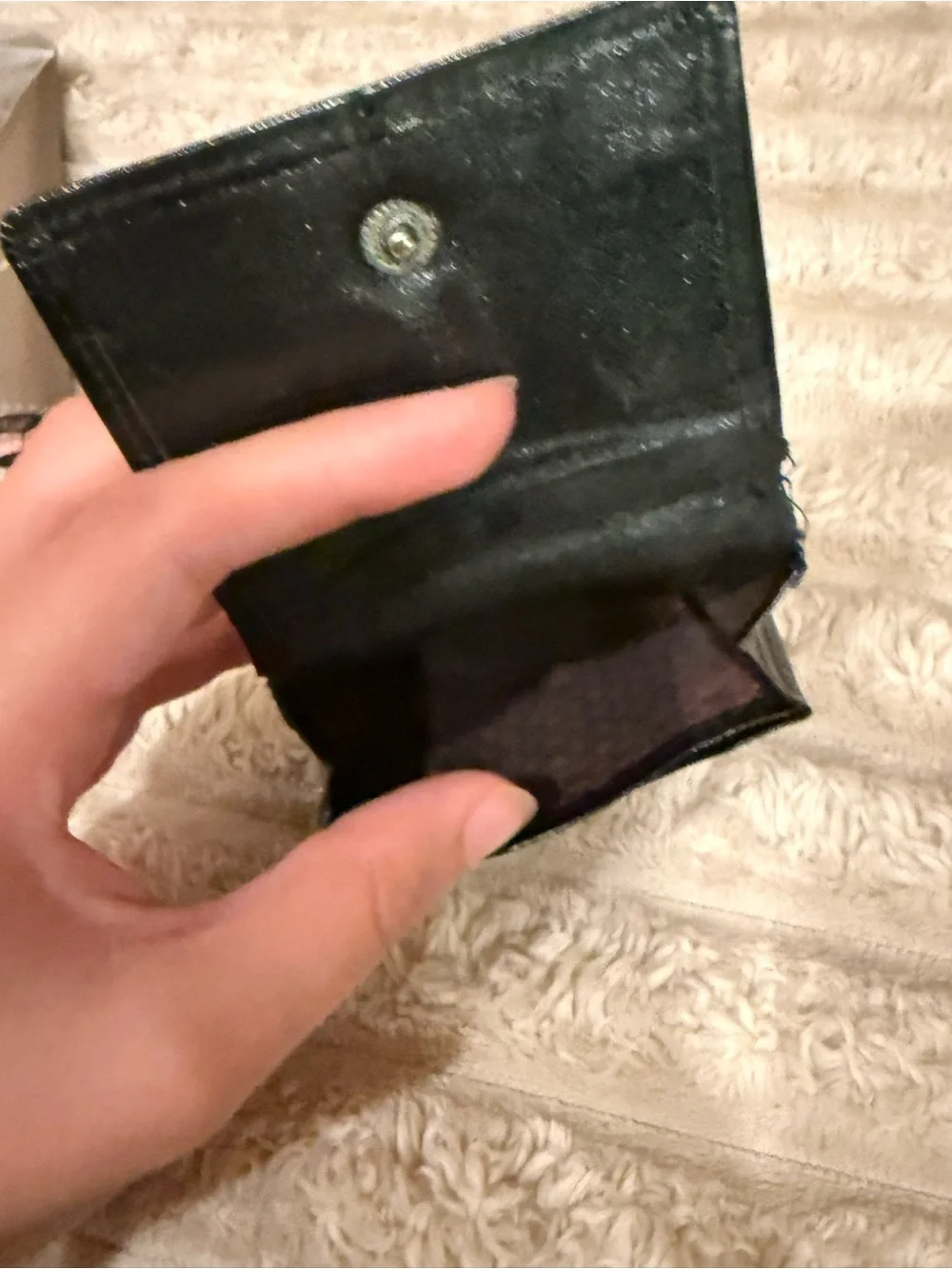 Dunhill Black Leather Snap Pouch with Logo Plaque